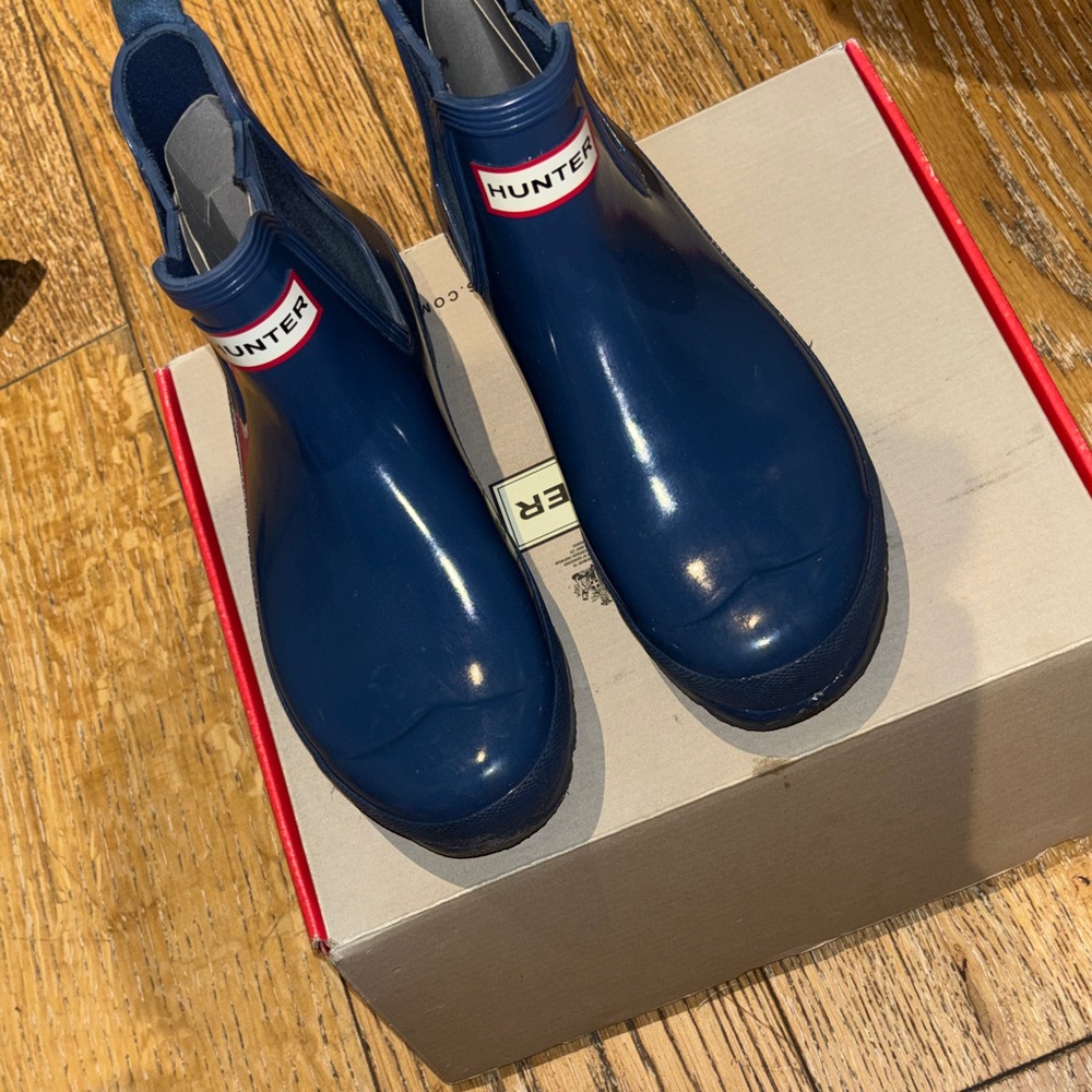 Hunter Navy Waterproof Boots